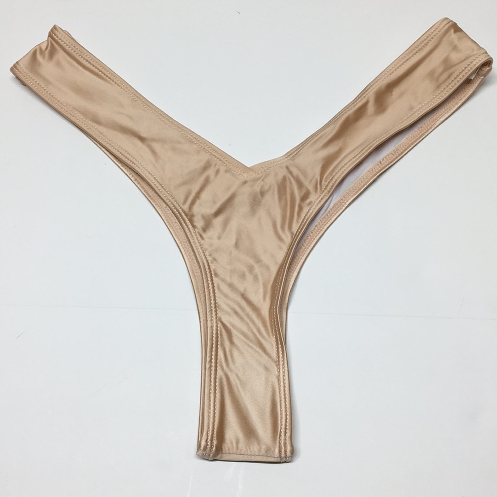 ❤️SOLD ❤️🎉HP🎉🆕SEXY Champagne Thong Bikini - Picture 5 of 7